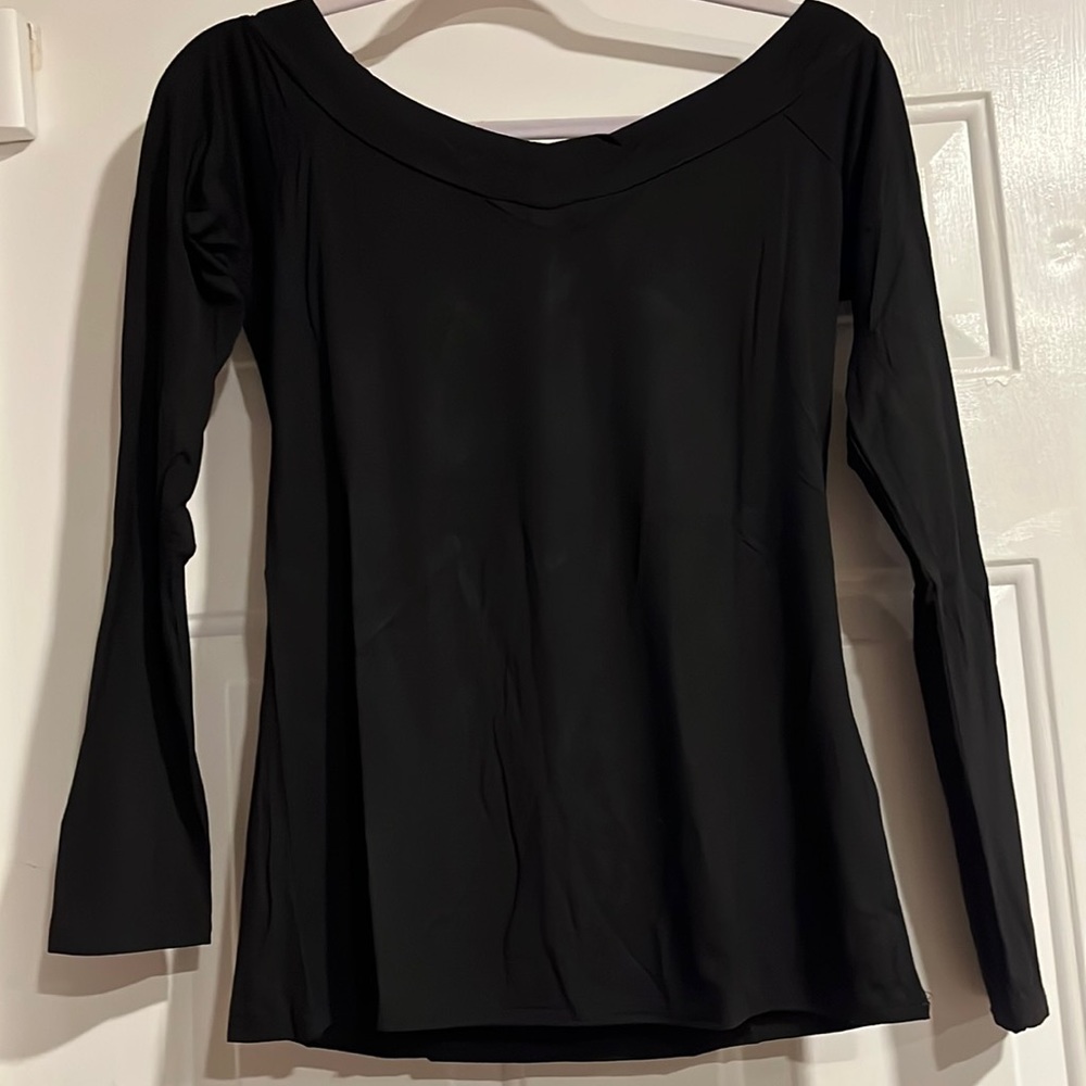 Sarin Mathews black long sleeve blouse